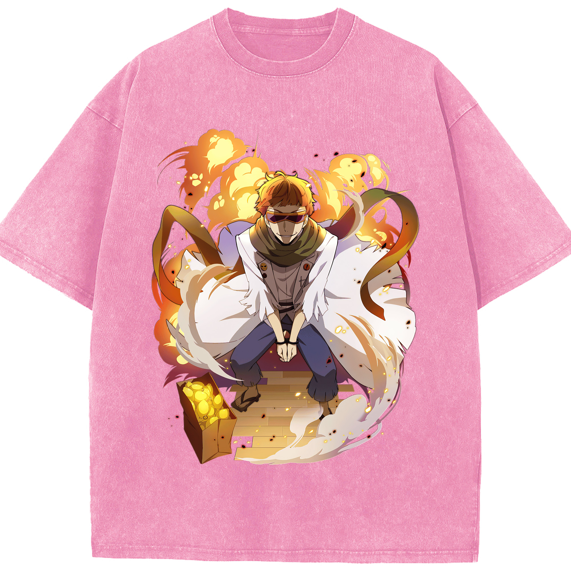 （画像用） 文豪ストレイドッグス Bungo Stray Dogs 綿100% ヴィンテージ風 半袖Tシャツ（フロントプリント）